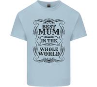 Festa Della Mamma Best Mum IN The World T-Shirt Ragazzi Ragazze