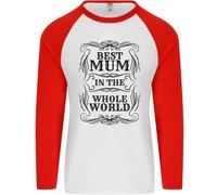 Festa Della Mamma Best Mum IN The World Uomo L/S Baseball T-Shirt