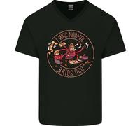 Festa Della Mamma Ero Normale Tre Bambini Fa Maglietta In Cotone A V Per Uomo