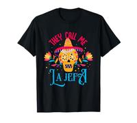 Festa della Mamma Latina o Messicana Design per Mi Chiamano la Jefa Maglietta