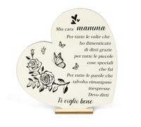Festa Della Mamma - Ornamenti Di Legno Regalo Originale per Mamma e Figlia