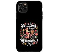 Festa della mamma "Pedalando attraverso le gioie della maternità" Bicicletta Custodia per iPhone 11 Pro Max