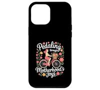 Festa della mamma "Pedalando attraverso le gioie della maternità" Bicicletta Custodia per iPhone 12 Pro Max