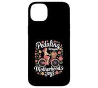 Festa della mamma "Pedalando attraverso le gioie della maternità" Bicicletta Custodia per iPhone 14 Plus