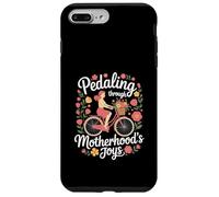Festa della mamma "Pedalando attraverso le gioie della maternità" Bicicletta Custodia per iPhone 7 Plus/8 Plus