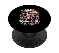 Festa della mamma "Pedalando attraverso le gioie della maternità" Bicicletta PopSockets PopGrip Adesivo