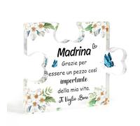 Festa Della Mamma Regalo Madrina Battesimo Puzzle in Acrilico Regalo Madrina Compleanno Regalo Battesimo per Madrina Vuoi Essere La Mia Madrina Regali Madrina Compleanno Regalo Battesimo Bimbo Natale