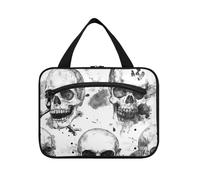 Festa della mamma Teschi Pirata Safari appeso grande capacità cosmetico da viaggio con gancio, designer carino kit da barba borsa per gli uomini per le donne in viaggio che viaggiano estuche para