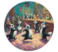 Festa della Moffetta Jigsaw Animali Carini Puzzle Rotondo 1000Pcs Collection Adulti E Bambini Mani Sul Gioco Regalo Puzzle 1000pcs (67.5x67.5cm)