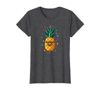 Festa dell'ananas Festa Tropicale Divertimento Sottosopra Maglietta, Donna, Grigio Scuro, L