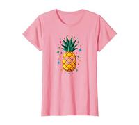 Festa dell'ananas Festa Tropicale Divertimento Sottosopra Maglietta, Donna, Rosa, M