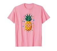 Festa dell'ananas Festa Tropicale Divertimento Sottosopra Maglietta, Uomo, Rosa, XL