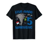 Festa di 5° Compleanno per Bambini Five-nado Warning a Tema Tornado Boy Maglietta