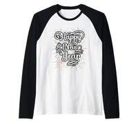 Festa di Buon Anno Divertente Conto alla rovescia per la Maglia con Maniche Raglan