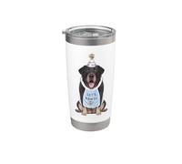 Festa di compleanno di Black Labrador Retriever Let's Pawty Bicchiere termico in acciaio inox doppia parete