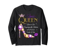 Festa di Compleanno di June Queen Nata per Essere Orgogliosa di Chi Sono Maglia a Manica