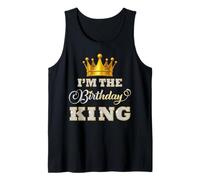 Festa di Compleanno I'm The Birthday King per Lui Crown Men Boys Canotta