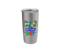 Festa di compleanno per bambini Dad Of The Birthday Boy Brick Builder Bicchiere termico in acciaio inox doppia parete