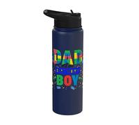 Festa di compleanno per bambini Dad Of The Birthday Boy Brick Builder Stainless Steel Insulated Water Bottle