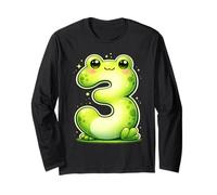 Festa di Compleanno per Bambini di 3 Anni I'm 3 Cute Frog Maglia a Manica