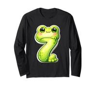 Festa di Compleanno per Bambini di 7 Anni I'm 7 Cute Frog Maglia a Manica
