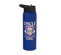 Festa di compleanno per la ragazza del cavaliere dello zio del compleanno Stainless Steel Insulated Water Bottle
