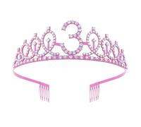 Festa di compleanno per ragazze Principesse Corone leghe di strass regolabili fasce per feste di compleanno