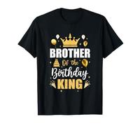 Festa di Compleanno per Uomini di Brother of The Birthday King Boys per Lui Maglietta