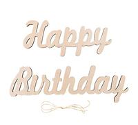 Festa di Compleanno Segno di Legno con Iscrizione Lettere di Legno Non Dipinte Blocco di Parole Fai da Te Segno di Compleanno Vuoto Segno di Legno Buon Compleanno per Decorazione Feste Compleanno