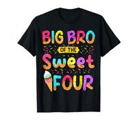 Festa di gelato per bambine del 4° compleanno di BIG BRO Of The Sweet Four Maglietta