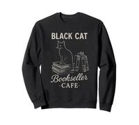 Festa di Halloween Black Cat Bookseller Cafe Vintage Vibe Felpa