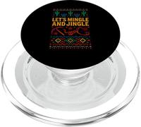 Festa di Natale da donna Ugly Sweater Lets Mingle and Jingle PopSockets PopGrip per MagSafe