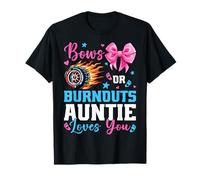 Festa di rivelazione del genere di Burnuts or Bows Auntie Loves You Maglietta