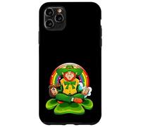 Festa di San Patrizio Leprechaun Irlandese Yoga Meditazione Design Custodia per iPhone 11 Pro Max