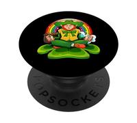 Festa di San Patrizio Leprechaun Irlandese Yoga Meditazione Design PopSockets PopGrip Adesivo
