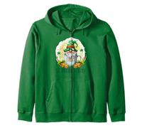 Festa di San Patrizio Lo gnomo tiene una tazza da caffè LUCKY Funny Felpa con Cappuccio