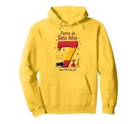 Festa di Siete Anos Spagnolo 7° Compleanno Regalo Felpa con Cappuccio, Unisex per Adulti, Limone, M