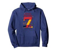 Festa di Siete Anos Spagnolo 7° Compleanno Regalo Felpa con Cappuccio, Unisex per Adulti, Navy, M