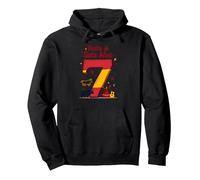 Festa di Siete Anos Spagnolo 7° Compleanno Regalo Felpa con Cappuccio, Unisex per Adulti, Nero, XXL