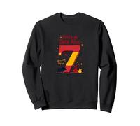 Festa di Siete Anos Spagnolo 7° Compleanno Regalo Felpa, Unisex per Adulti, Nero, XL
