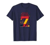 Festa di Siete Anos Spagnolo 7° Compleanno Regalo Maglietta, Uomo, Navy, 3XL