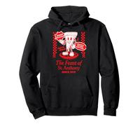 Festa di St Anthony North End Boston Divertente Pizza Souvenir Felpa con Cappuccio