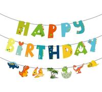 Festa Dinosauri Compleanno Festone Buon Happy Birthday Dinosauri Decorazioni Striscione Festoni Bambino Appendere Dinosauri Scritta
