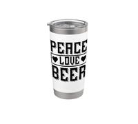 Festa divertente per bere alcolici con birra e amore per la pace Bicchiere termico in acciaio inox doppia parete