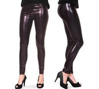 Festa - Folat: Legging Metallic Black Sm. Leggins Nero Metallizzato (s/m)