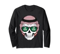 Festa Nazionale dell'Arabia Saudita KSA Skull I Love KSA Maglia a Manica