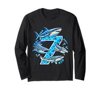Festa per Il 7° Compleanno dello squalo Hammerhead 7 Anni OC Maglia a Manica