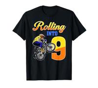Festa per il 9° compleanno di I'm 9 Rolling Into 9 Bmx Bike Maglietta