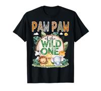 Festa per Il Primo Compleanno di Paw Paw of The Wild One Safari Jungle Maglietta