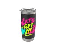 Festa retrò anni '80 Let's Get Wild Bicchiere termico in acciaio inox doppia parete